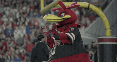 A Mascot Wearing A Jersey With The Number 01 GIF