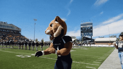 A Mascot Wearing A Kentucky Jersey Walks On A Field GIF