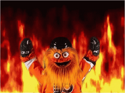 A Mascot With The Number 3 On His Jersey GIF