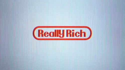 A Mastercard Logo That Says Really Rich In White Letters GIF