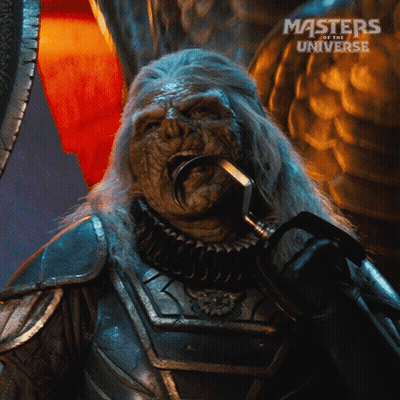 A Masters Of The Universe Poster With A Monster GIF