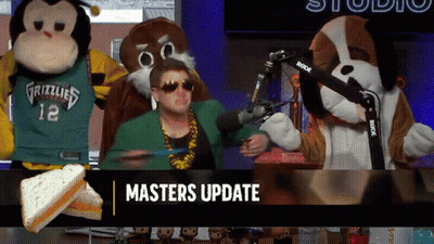 A Masters Update Advertisement With A Sandwich And A Man In A Grizzlies Jersey GIF