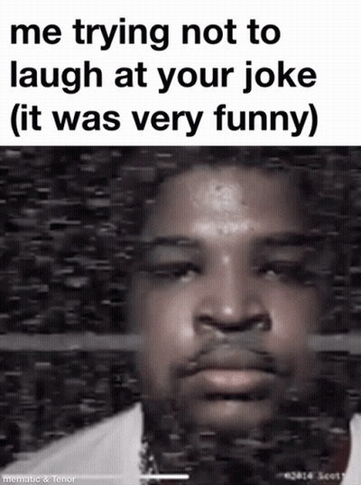 A Meme Of A Man Laughing At A Joke That Was Very Funny . GIF