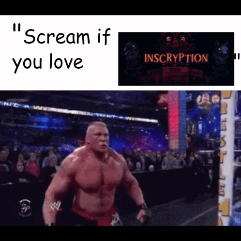 Un meme de una lucha libre con las palabras grita si amas GIF