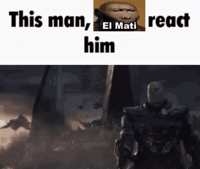 A Meme Shows A Monkey And A Man And Says This Man El Mati React Him GIF