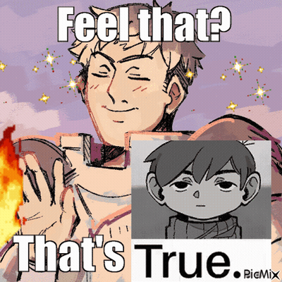 A Meme That Says Feel That That 'S True And A Drawing Of A Boy GIF