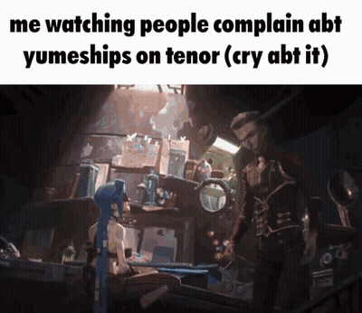 A Meme That Says Me Watching People Complain Abt Yumeships On Tenor ( Cry Abt It ) GIF