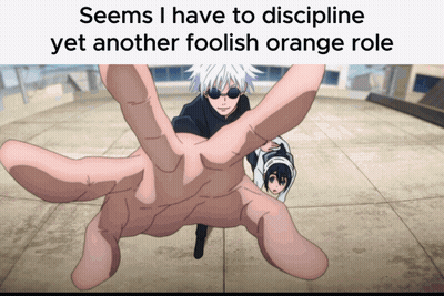 A Meme That Says Seems I Have To Discipline Yet Another Foolish Orange Role On It GIF