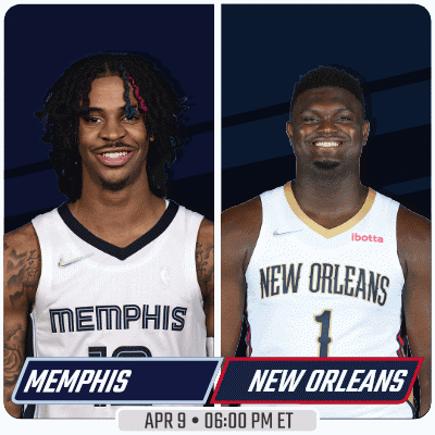 A Memphis And New Orleans Basketball Game Is Scheduled For April 9 GIF