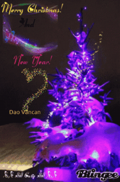 A Merry Christmas And Happy New Year Greeting Card GIF