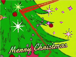 A Merry Christmas Card With A Christmas Tree GIF