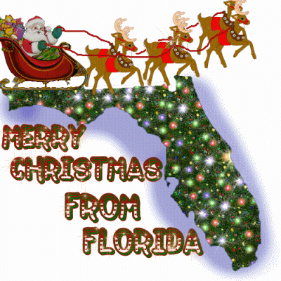 A Merry Christmas From Florida Greeting Card GIF