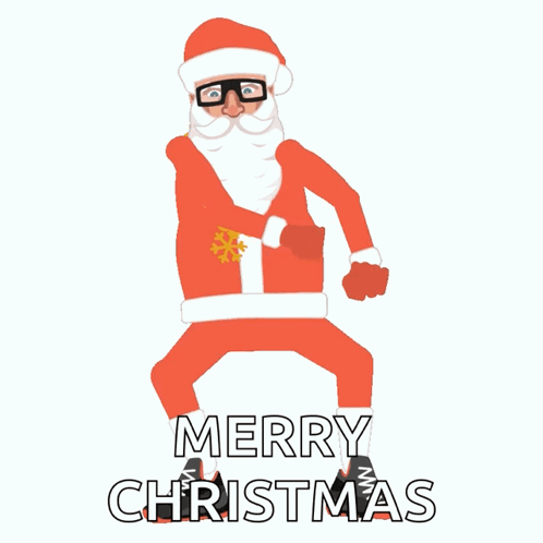 A Merry Christmas Greeting Card With Santa Claus GIF