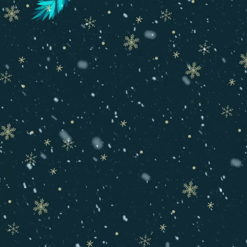 A Merry Christmas Greeting Card With Snowflakes And Christmas Decorations GIF