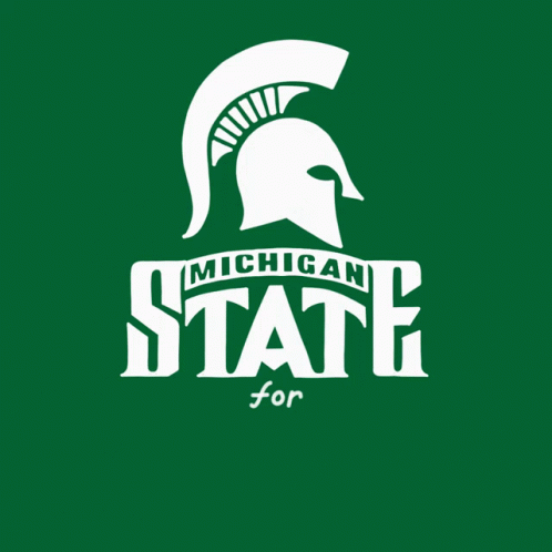 A Michigan State For Voting Rights Logo On A Green Background GIF