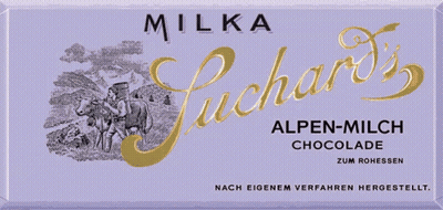 A Milka Chocolate Bar With A Cow On The Front GIF