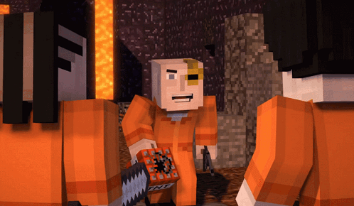 A Minecraft Character Is Holding A Tnt Bomb In His Hand GIF