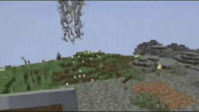 A Minecraft Character Is Riding A Horse In A Field Of Grass . GIF