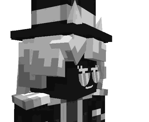 A Minecraft Character Wearing A Top Hat And Sunglasses . Sticker