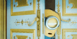 A Minion In An Open Door GIF