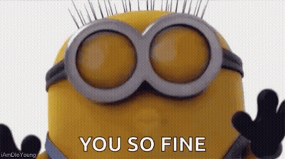 A Minion Wearing Goggles And A Mask Is Giving A High Five . GIF