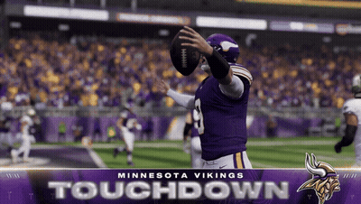 A Minnesota Vikings Football Player Throws A Football GIF