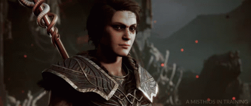 A Misthios In Training Is Written On The Bottom Of A Video Game Screen GIF