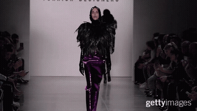 A Model Walks The Runway At A Fashion Show Sponsored By Gettyimages GIF