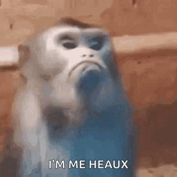 A Monkey Is Making A Funny Face And Saying I 'M Me Heaux . GIF
