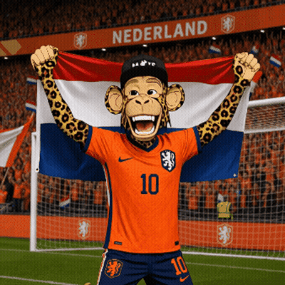 A Monkey Wearing A Number 10 Jersey Is Holding A Flag GIF