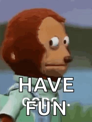 A Monkey With A Serious Look On His Face Says Have Fun GIF