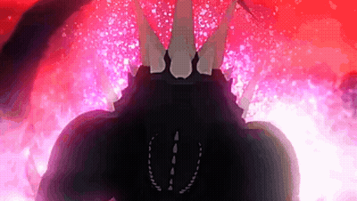 A Monster With A Crown On Its Head Is Surrounded By Pink And Red Lights . GIF