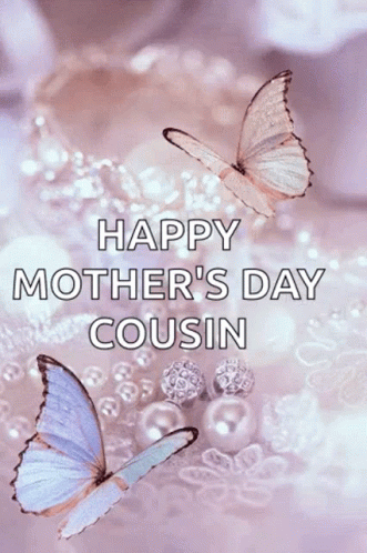 A Mother 'S Day Card With Butterflies And Pearls GIF