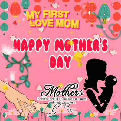 A Mother 'S Day Greeting Card With A Woman Holding A Baby GIF