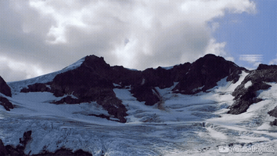 A Mountain Covered In Snow With Youtube Originals Written On The Bottom Right GIF