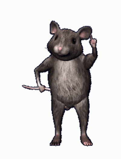 A Mouse Is Standing On Its Hind Legs And Flexing Its Muscles GIF
