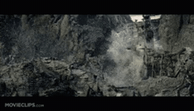 A Movie Clip From Movieclips.com Shows A Castle Being Destroyed GIF
