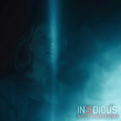 A Movie Poster For Insidious Out Of The Further Shows A Ghost GIF