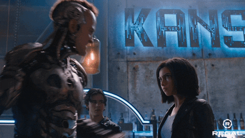 A Movie Poster For Kane Shows A Man And A Woman GIF