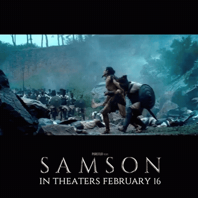 A Movie Poster For Samson In Theaters February 16Th GIF