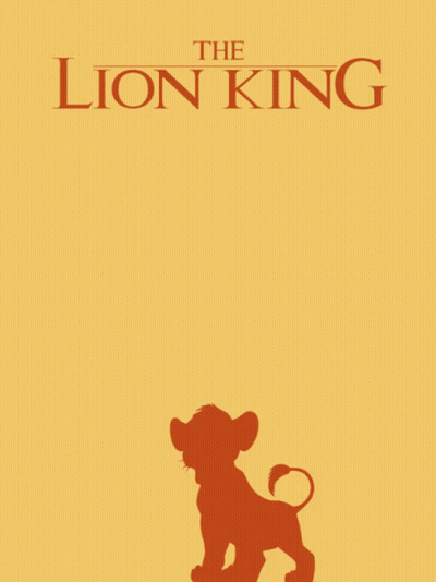 A Movie Poster For The Lion King With A Lion And A Cub GIF