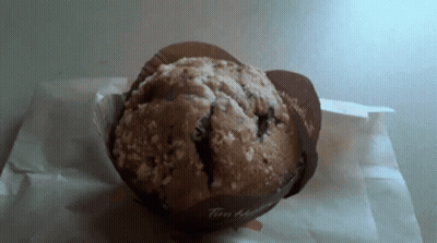 A Muffin With A Tim Hortons Logo On It GIF