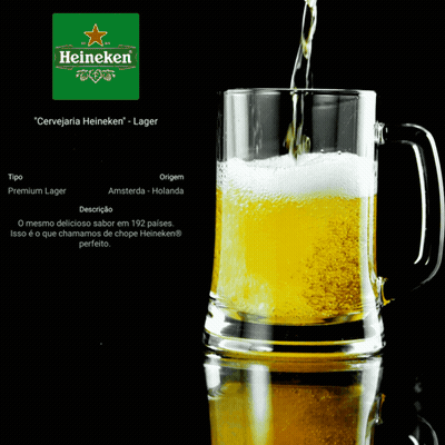 A Mug Of Heineken Beer Is Poured Into It GIF