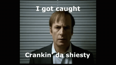 A Mug Shot Of A Man With The Words I Got Caught Crankin Da Shiesty GIF