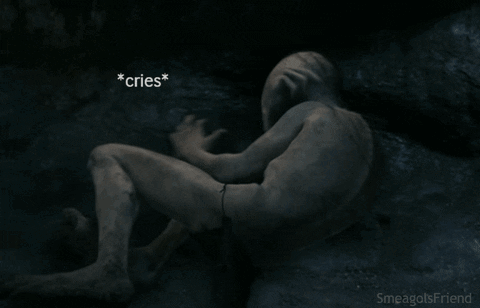 A Naked Man Is Laying On The Ground With The Caption * Cries * GIF
