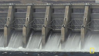 A National Geographic Logo Can Be Seen On The Bottom Of A Dam GIF