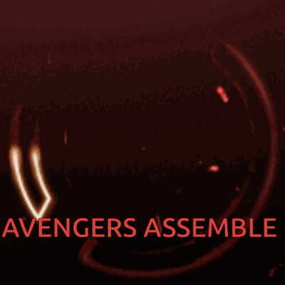 A Neon Sign For The Avengers Assemble With A Circle Around The Letter A GIF