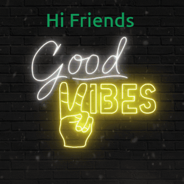 A Neon Sign That Says Good Vibes On It GIF