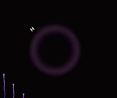 A Neon Sign That Says Have A Happy New Year With Fireworks In The Background GIF