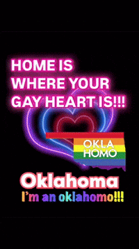 a neon sign that says home is where your gay heart is